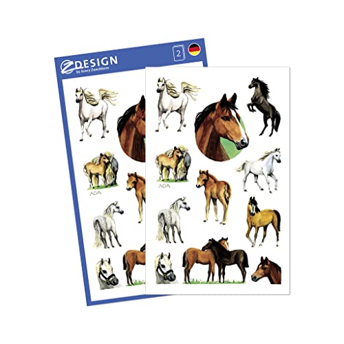 Avery Zweckform 53198 Adesivi Per Bambini, Confezione Da 22 Pezzi In Carta Cavallo