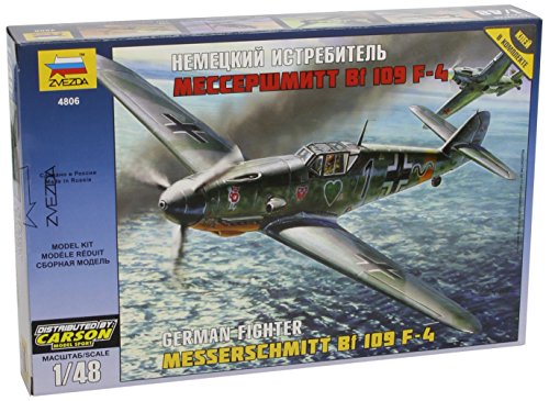 Zvezda 500784806 - Modellino Aereo Wwii Messerschmitt Bf-109 F4 Scala 1:48 [Giocattolo]