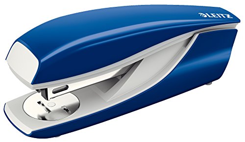 Leitz Cucitrice Da Ufficio, Capacità Fino A 30 Fogli, Blu, Design Ergonomico In Metallo, Include Punti, Gamma Nexxt, 55020035