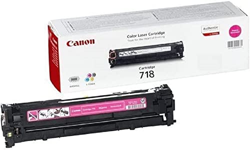 Canon Cartuccia 718 M Toner Magenta, Rendimento 2900 Pagine, Imballo In Cartone