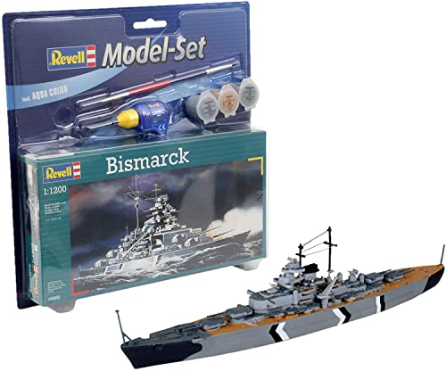 Revell- Bismarck Kit Di Montaggio, Multicolore, 65802