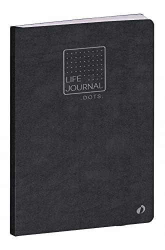 Quo Vadis 2371158Q Taccuino Life Journal Slim Dots, Colore Nero 120 Pagine, Multilingue Formato15X21Cm, Carta Bianca, Copertina Morbida Pratica Da Man