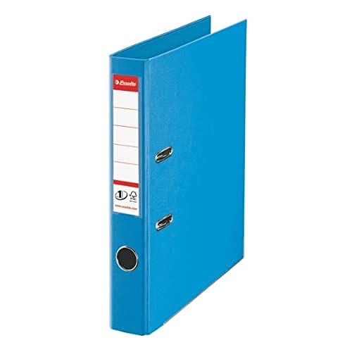 Esselte Raccoglitore A Leva Formato A4, Azzurro, In Plastica Con Dorso Da 5 Cm, 1 Pezzo