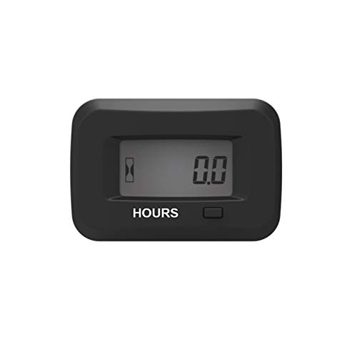 Runleader Digital Lcd Hour Meter Kit, Ac/Dc Da 5 V A 277 V,Ore Iniziali Impostabili,Uso Per Ztr Tosaerba Generatore Trattore Carrello Da Golf Club Car