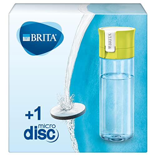 Brita Fill&Go Bottle Filtr Lime Bottiglia Per Filtrare L'Acqua Lime, Trasparente