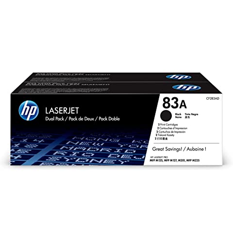 Hp 83A Cf283Ad, Multipack Da 2 Toner Originali Hp Da 1500 Pagine, Compatibile Con Le Stampanti Hp Laserjet Pro Mfp M125, Mfp M127, M201, Mfp M225, Ner