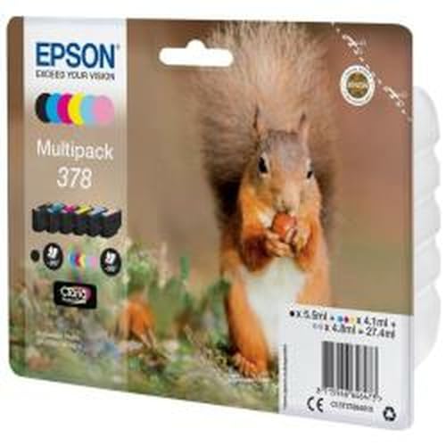 Epson C13T37884020 - Confezione Da 6 Cartucce Originali A Getto D'Inchiostro, Confezione Multipla (Nero, Giallo, Magenta, Ciano)