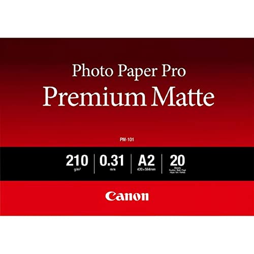 Canon Pm-101 Carta Fotografica Premium Opaca Formato A2 (20 Fogli)