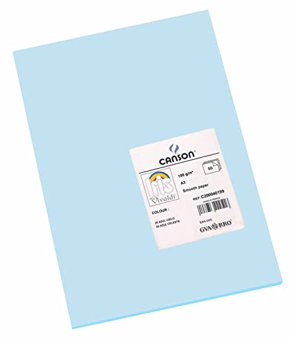 Guarro Canson 200040199 Foglio A3, Confezione Da 50 Pezzi, Blu