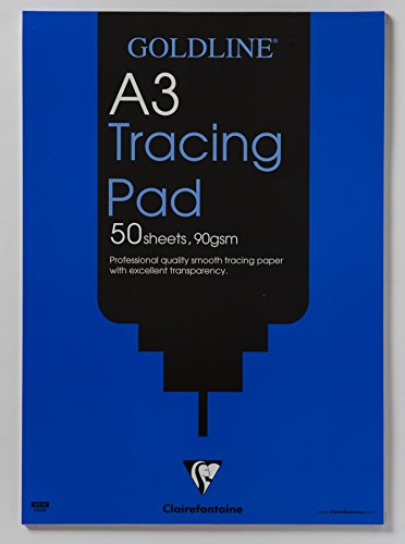 Clairefontaine - Rif Gpt1A3Z - Goldline Professional Tracing Pad (Contiene 50 Fogli) - Formato A3 (420 X 297 Mm), Carta 90 G/M², Certificato Fsc - Ada