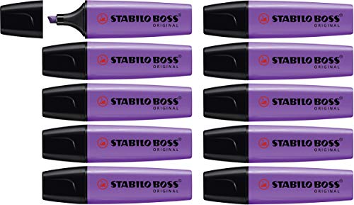 Evidenziatore - Stabilo Boss Original - Confezione Da 10 - Lavanda