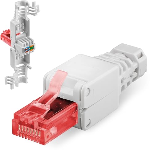 Goobay 44738 Connettore Di Rete Rj45 Senza Attrezzi Cat 6 Utp Non Schermato, Lunghezza 52Mm, Larghezza 15Mm, Altezza 15Mm