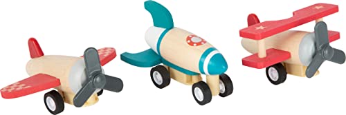 Small Foot 11884 Set Missile Con Carica, Con Tre Aerei Bellissimi, In Legno Robusto, A Partire Dai 12 Mesi Toys, Multicolore