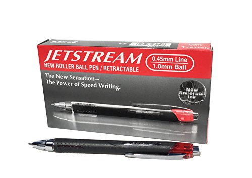 Penna Rollerball Sxn-210 Jetstream Rt, Inchiostro Rosso Resistente Alle Sbavature E A Prova Di Manomissione, Sfera Da 1,0 Mm, Impugnatura In Gomma, Sc