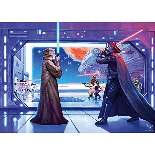 Schmidt Spiele 59953 Thomas Kinkade, Lucas Film, Star Wars, Obi Wan'S Final Battle, 1000 Piece Jigsaw Puzzle, Multicolore