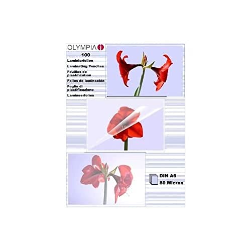 Olympia 1X100 Din A6 80 Micron 100Pezzo(I) Pellicola Per Plastificatrice