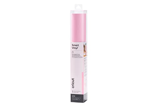Cricut Smart Vinyl Permanent | 1 Sheet | 33Cm X 0.9M | Light Pink, Pvc, (3Ft), 81 Unità