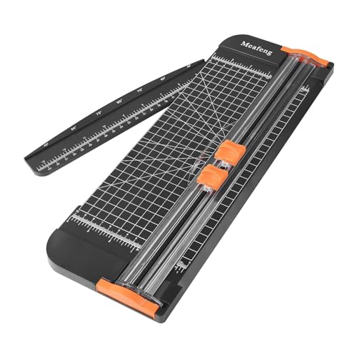 Meafeng Taglierina Per Carta A4, Taglierina Con Protezione Automatica Di Sicurezza E Righello Laterale Con 2 Lame Per Tagliare Carta, Foto, Coupon, Et