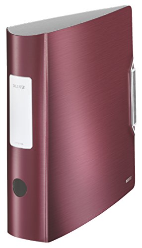 Leitz Active Style, Registratore 180°, F.To Commerciale Dorso 7,5 Cm, Rosso Granato, 11080028