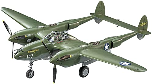 Tamiya 300061120 1:48 Us P-38 F/G Lightning, Riproduzione Fedele All'Originale, Modellismo, Kit Di Costruzione In Plastica, Fai Da Te, Hobby, Incollag
