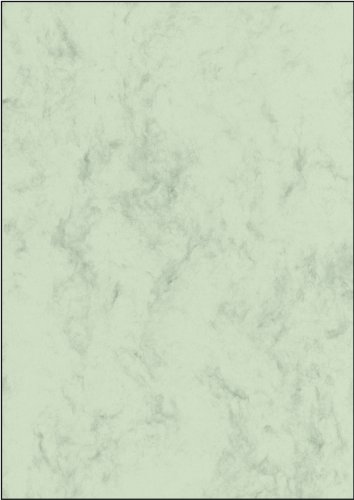 Sigel Dp263 Carta Da Lettere / Carta Marmorizzata, Verde Pastello, A4, 90 G, 100 Fogli