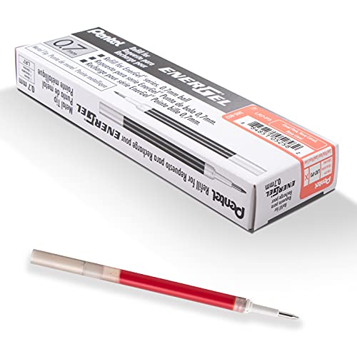 Pentel Lr7-P3X - Ricarica Per Penne Energel 0,7 A Sfera = 0,35 Mm, Tratto Da 12 Pezzi, Colore: Corallo