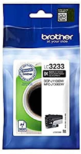 Brother Lc-3233Bk Cartuccia Inkjet Originale, Capacità Standard, Fino A 3000 Pagine, Per Stampanti Dcpj1100Dw / Mfcj1300Dw, Nero