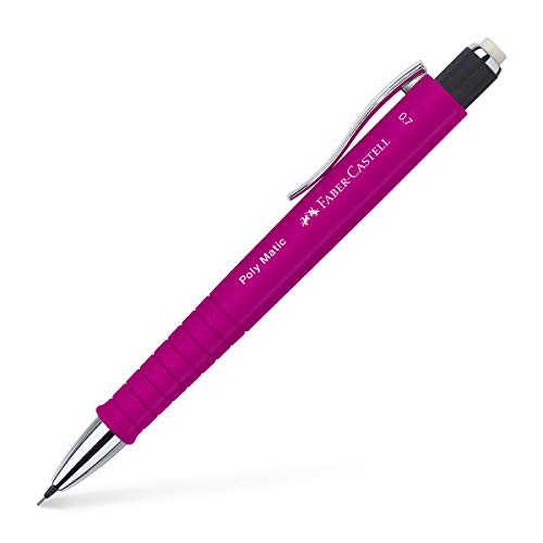 Faber-Castell 133337, Matita Meccanica Poly Matic, Tratto 0,7 Mm, Color Prugna Pink