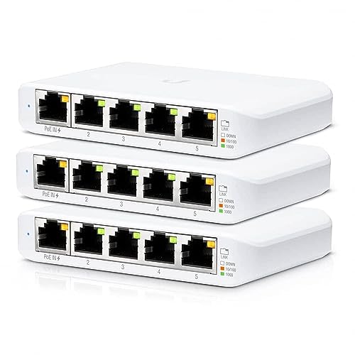 Ubiquiti Router - Wireless - Modems Brand Network Network Switch Usw-Flex-Mini Unifi Switch Flex Mini 5 Ports Pack 3 Unità