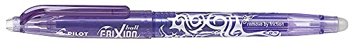Pilot Frixion - Penna A Sfera Cancellabile A Calore/Attrito, Punta 0,5 Mm, Colore: Viola