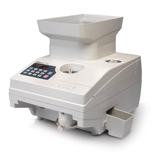 Safescan 1550 Contamonete Che Conta Rapidamente Monete Ordinate - Robusta Contamonete Per Il Conteggio Continuo Di Volumi Elevati Di Monete - Contamon
