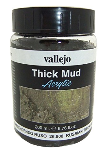 Vallejo Game Effects - Vernice Effetto Di Fango Russo, 200 Ml, Marrone (Russian Thick Mud)