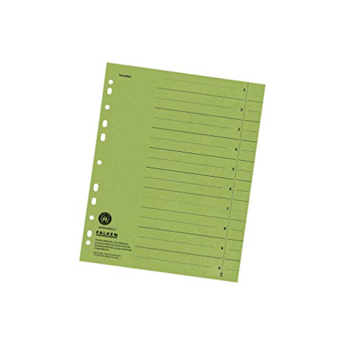Falken Divisori In Cartoncino In Fibre Riciclate A4-100Er Pack Verde