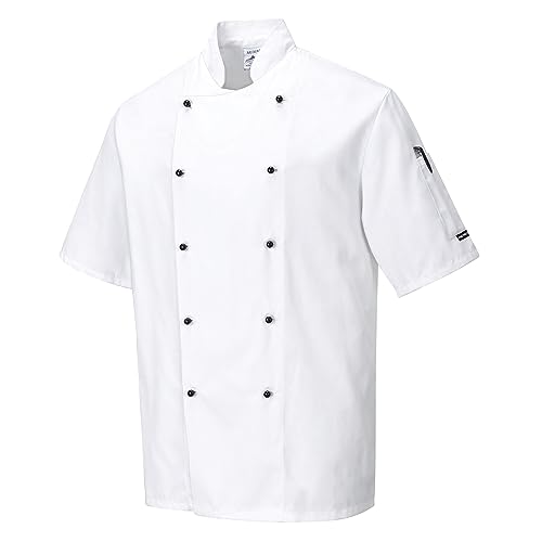 Portwest C734-Giacca Kent Chef, Cuochi, Camerieri, C734Whrxxl