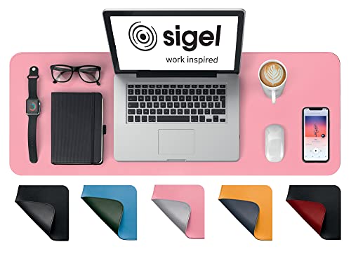 Sigel Sa605 Sottomano, Impermeabile, Similpelle, Rosa, Silber, Doppia Faccia, 80 X 30 Cm