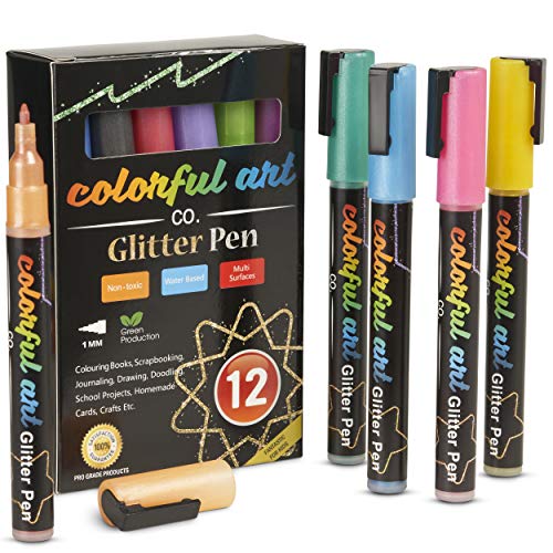 Pennarelli Glitterati Di Alta Qualità – Pennarelli Acrilici Glitterati Per Bambini E Adulti
