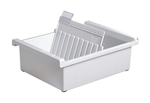 Han 966-0 - Schedario, Per Circa 800 Schede, Formato A6 Orizzontale, In Legno, 171 X 76 X 235 Mm, Colore: Grigio Chiaro