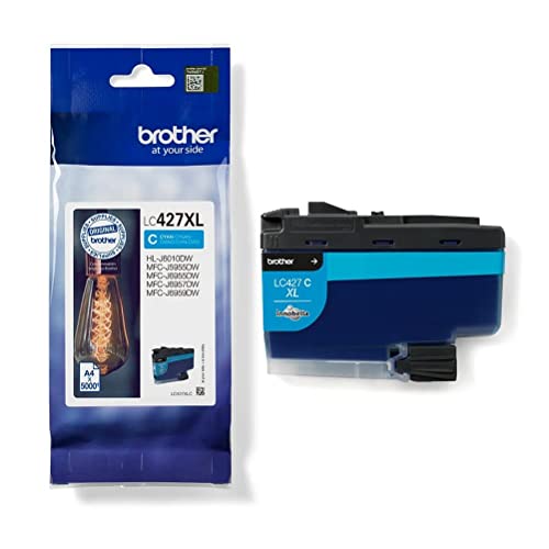 Brother Lc427Xlc Cartuccia Inkjet Originale, Fino A 5000 Pagine, Per Stampanti Mfcj5955Dw / Mfcj6955Dw / Hlj6010Dw, Ciano