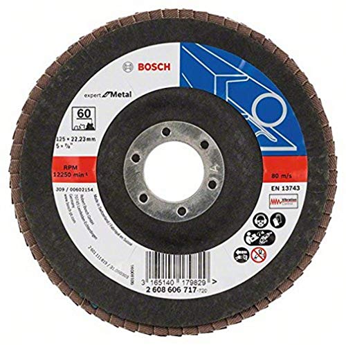Bosch Accessories 2608606717 - Disco Lamellare, Diametro 125 Mm, Foro 22,23 60 Giri/Min, 1 Pz