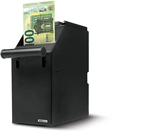 Safescan 4100 Cassaforte Pos Nero Che Conserva In Sicurezza Le Banconote, Conserva Fino A 300 Banconote, Si Adatta Ottimamente Al Banco, Può Essere Fa