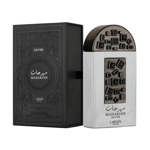 Lattafa Perfumes Maharjan Silver For Unisex Eau De Parfum Spray, 3.4 Ounce