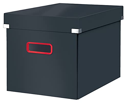 Leitz Click & Store Wow Scatola Archivio Cubo Grande, Per Mantenere La Casa E L'Ufficio In Ordine, Grigio Velluto, 53470089