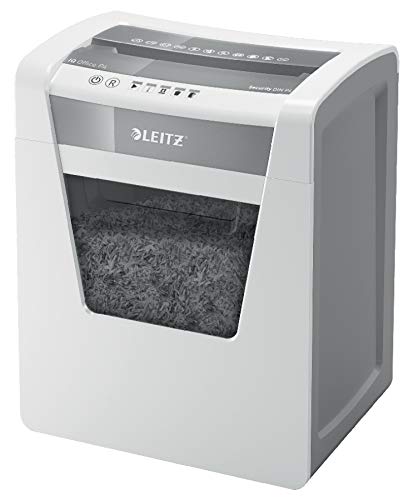 Leitz Iq, Distruggidocumenti Office P4, 17-15 Fogli A4 (70-80 Gr/Mq), Taglio A Frammento, Sicurezza P4, Capacità 23 Litri, Tecnolgia Anti-Inceppamento