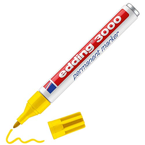 Edding 3000 Pennarello Indelebile Giallo, Confezione Da 1 Pezzo