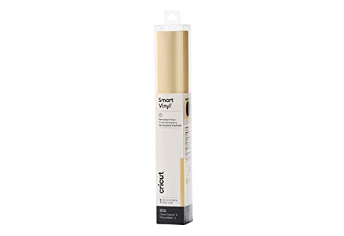 Cricut Smart Vinyl Permanent | 1 Sheet | 33Cm X 0.9M | Shimmer Gold, Pvc, (3Ft), 9 Unità