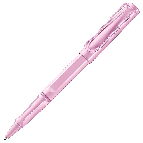Lamy Safari - Penna Roller Moderna In Robusta Plastica Asa, Colore Lighrose, Con Manico Ergonomico E Clip In Metallo Autoammortizzante, Con Mina M 63