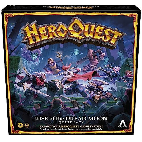 Avalon Hill Heroquest Rise Of The Dread Moon Quest Pack, Richiede Il Sistema Di Gioco Heroquest Per Giocare, Giochi Di Ruolo, Medio Per 14+ Anni