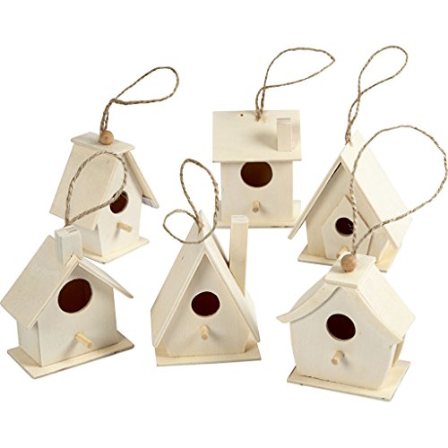 Casetta Per Uccelli, 7 Cm, Pioppo, 6 Colori Assortiti.