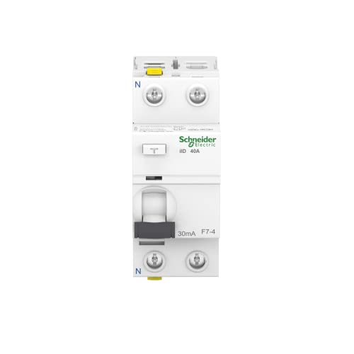 Schneider Electric A9Z21240 Interruttore Differenziale Iid, 2P, 40A, 30 Ma, Tipo A, 40 Ampere