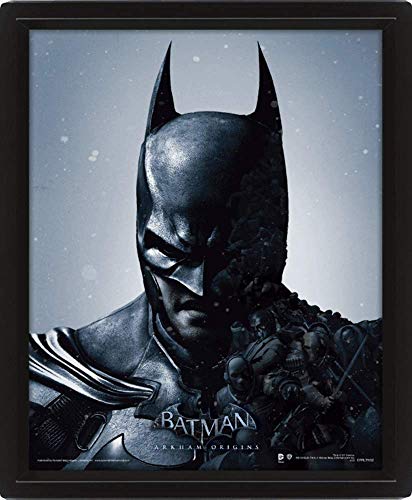 Pyramid Batman Arkham Origins - Poster Di Batman Jocker 3D, Con Cornice, 25 X 20 Cm, Multicolore